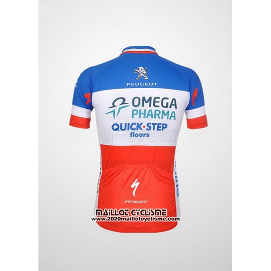 2012 Maillot Ciclismo Omega Pharma Quick Step Champion France Manches Courtes et Cuissard